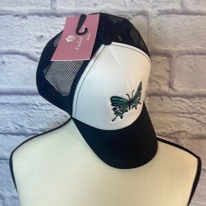 NWT Butterfly Baseball Cap Adj. Breathable Mesh Back Hat Snapback Trucker Hat